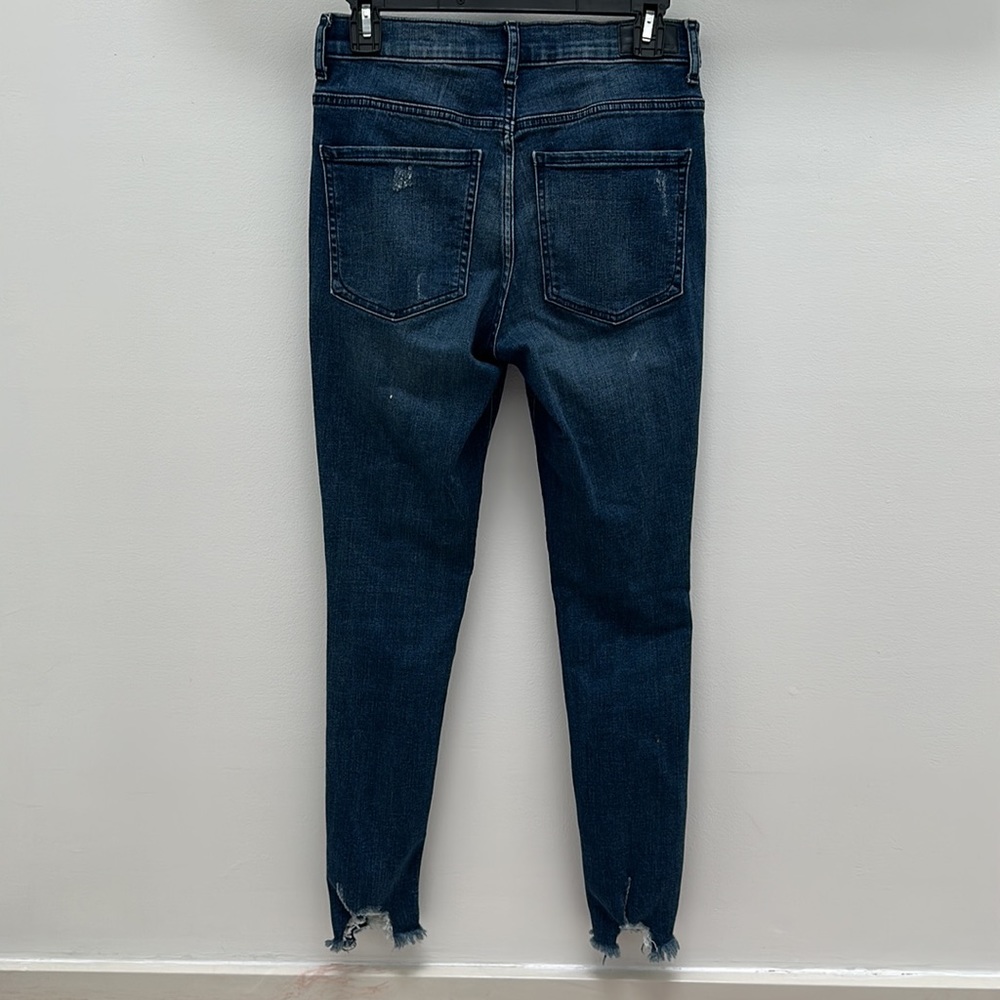 Express ankle high rise distressed jeans - Picture 3 of 6
